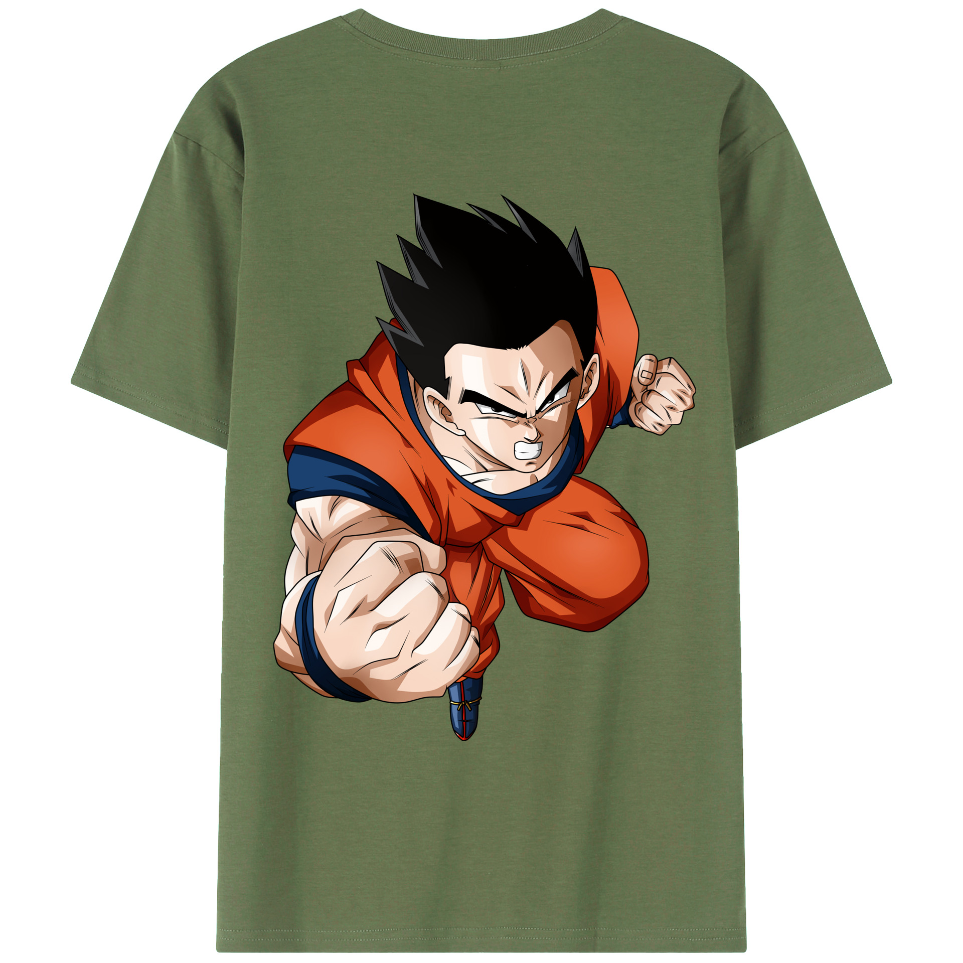 （画像用） ドラゴンボール 孫 悟飯（そんごはん）DRAGON BALL Son Gohan 綿100％ メンズ半袖Tシャツ（バックプリント） 通気性